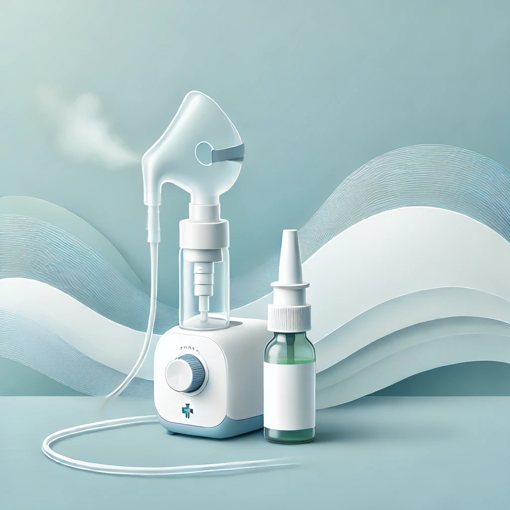 DALL·E 2025-01-28 18.26.18 – A minimalist and professional medical-themed illustration for a blog post. The background is a calming light blue with abstract, soft white waves or s
