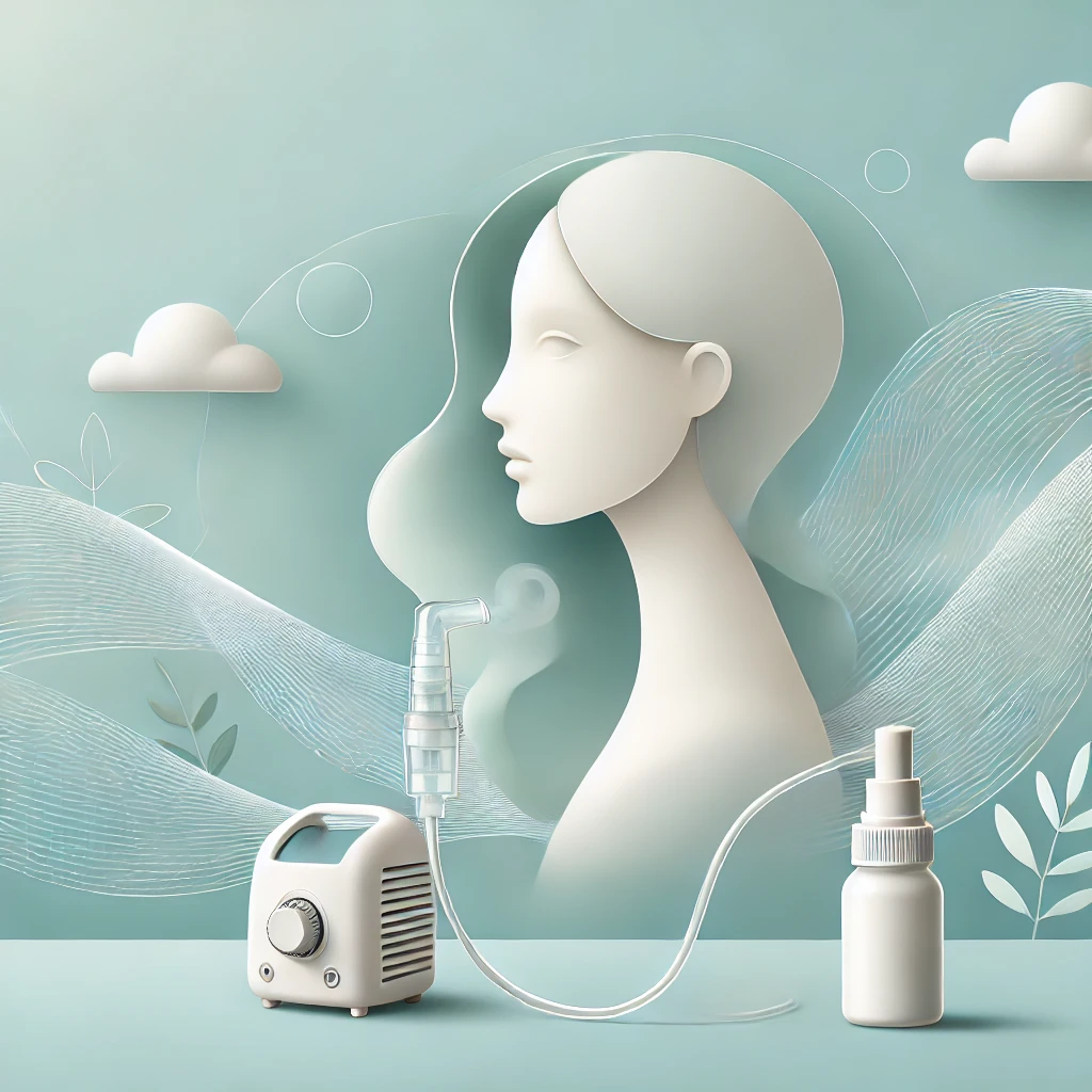 DALL·E 2025-01-28 18.27.11 – A minimalist and professional medical-themed illustration for a blog post. The background is a calming light blue with abstract, soft white waves or s