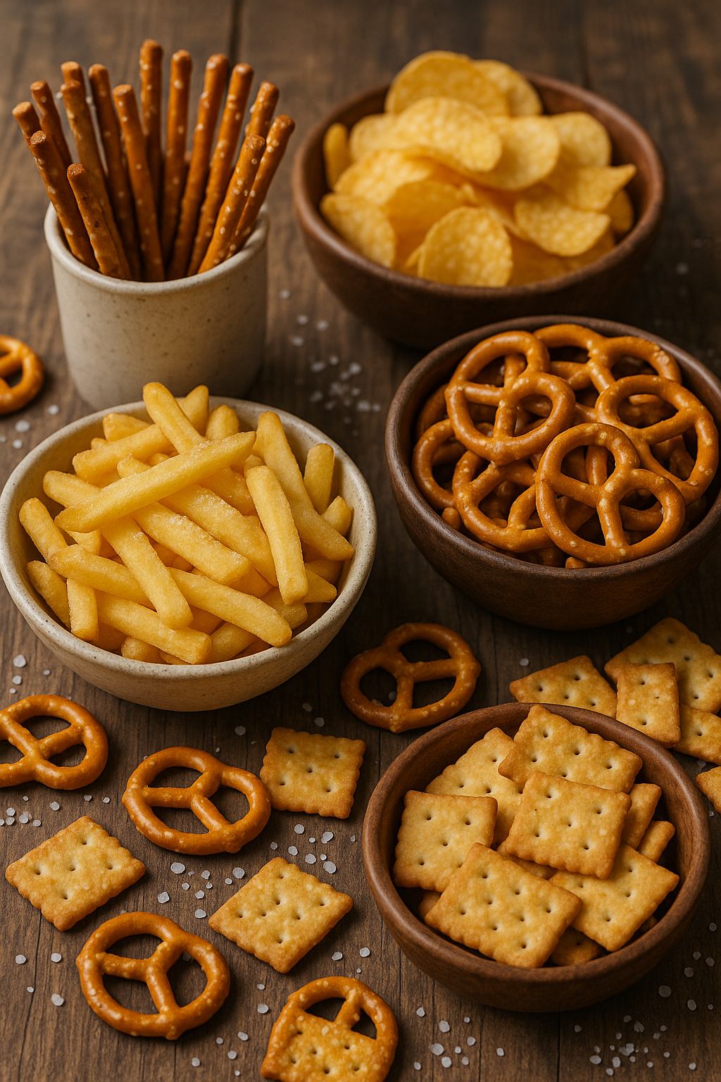 Salzsnack-Auswahl